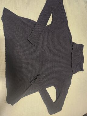 Waffle Knit Cropped Turtleneck